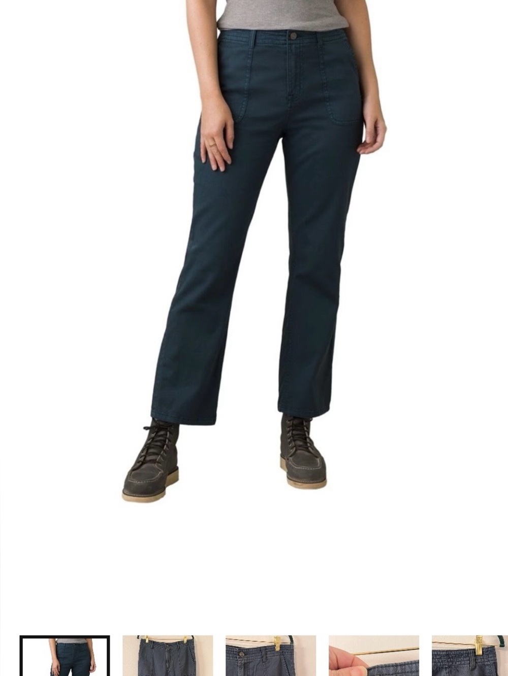 Prana Sancho Slim Pant Cotton Blue Women’s SZ 8 but really SZ 10/12 1967091